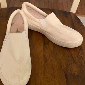 Lulus white slide on sneakers